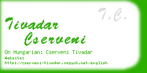 tivadar cserveni business card